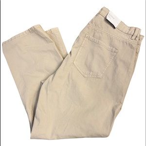 DYNAMITE Ultra High Rise Off White Gisele Denim Pants. Straight Legs NWT Size 32